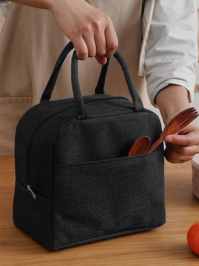 HOTCORNER Insulated Travel Lunch/Tiffin/Storage Bag for Office, College & School (Black) (Cotton) (B0D7S8MN35) Amazon Price History, Amazon Price Tracker