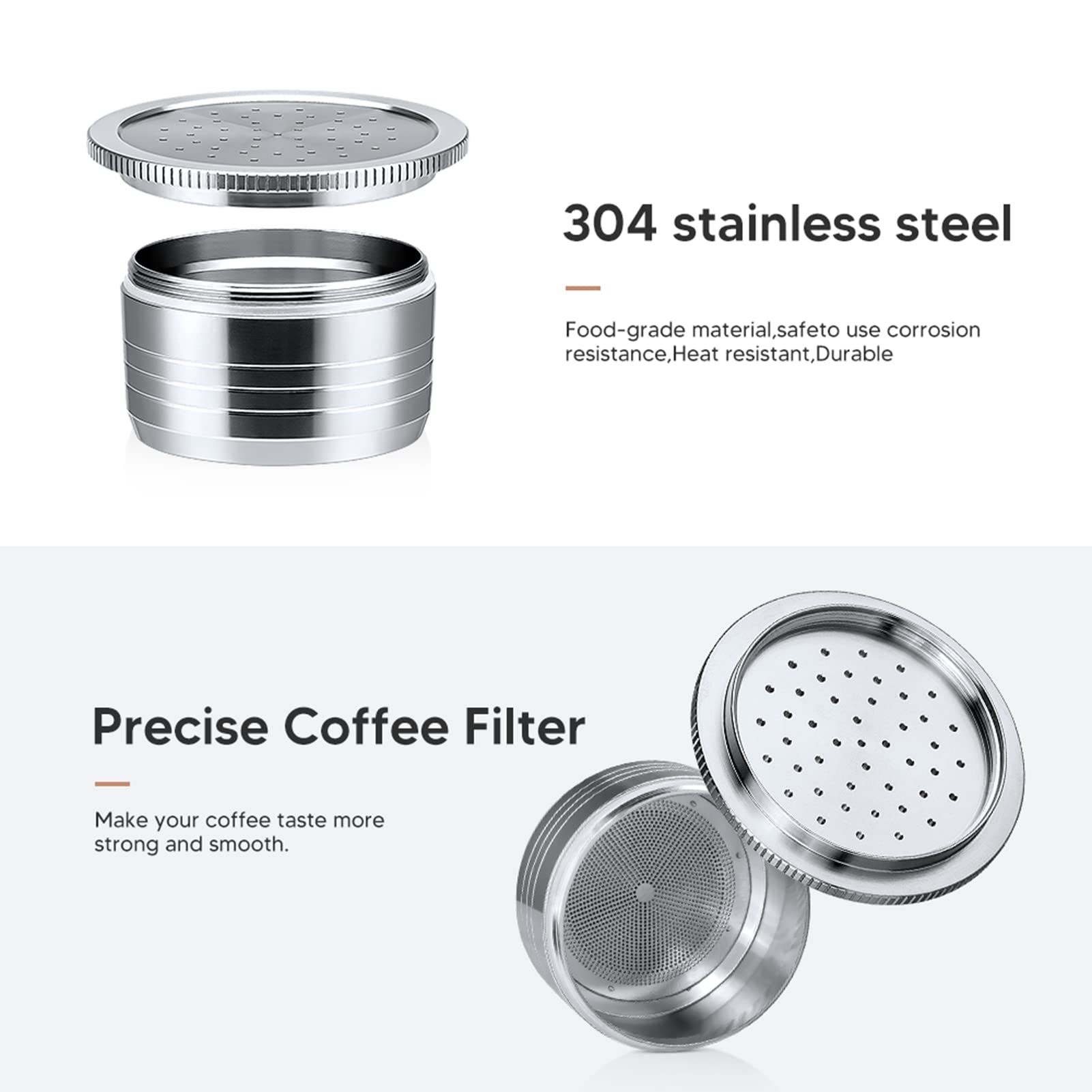 Icafilas-Capsules De Café Réutilisables Pour Machine Philips Senseo, Dosette De Filtre à Café Aste En Acier Inoxydable  15 - 2
