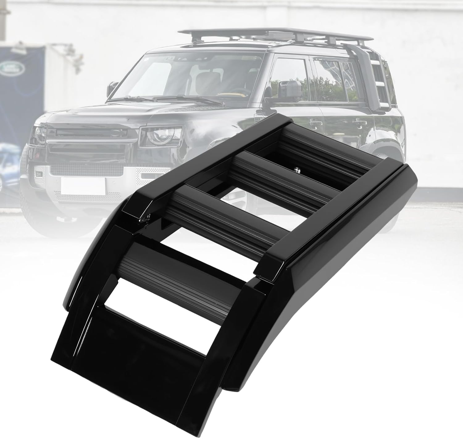 Aluminum Alloy Side Ladder for Land Rovers Defender 90 110 130 L663 2020-2024, Heavy Duty Roof Rack Access Ladder, Off-Road Side Step Climbing Ladder Car Exterior Accessories