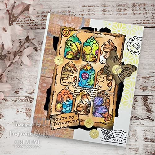 Woodware Francoise Collection-Nine Tags-Clear Stamp, 6 x 4 inches, Transparent - Image 4