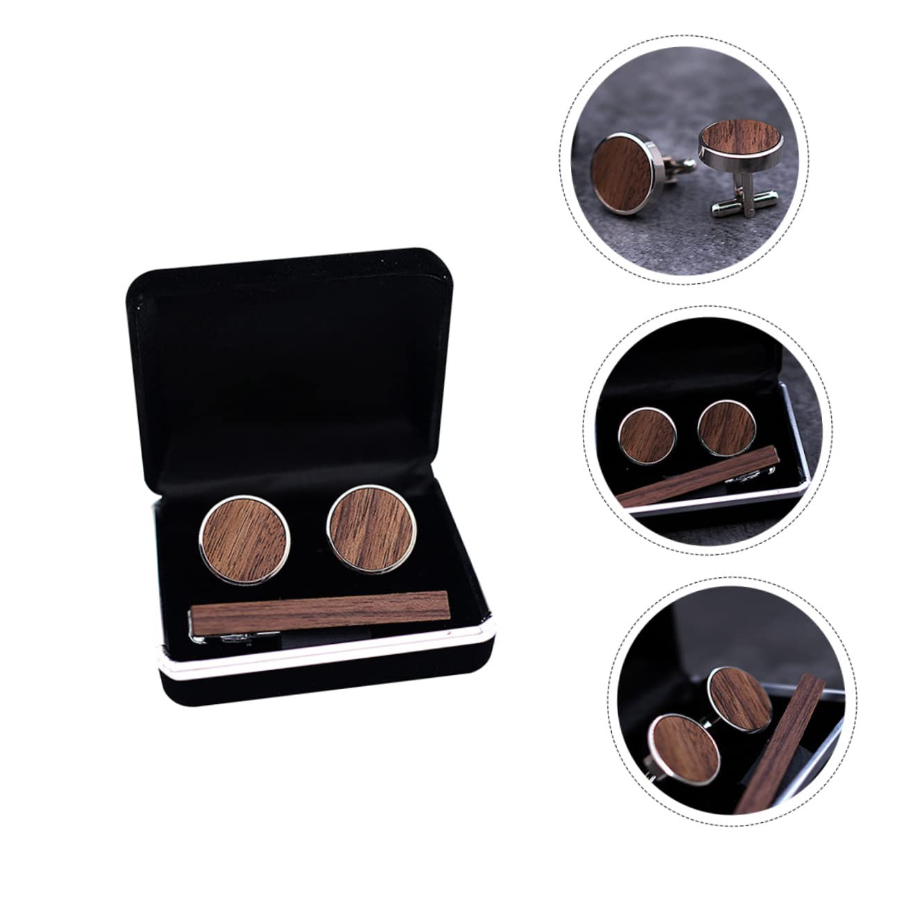 COLLBATH 2 Sets Elegante Männer Krawatte Clip Links Set Geburtstag Und Starke