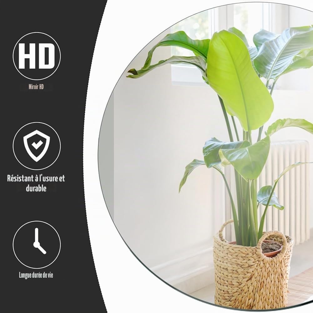 12 Miroirs Ronds de 30 cm pour Centres de Table, Plateaux et Assiettes Ronds avec Miroirs pour Centres de Table, Décorations de Mariage,
