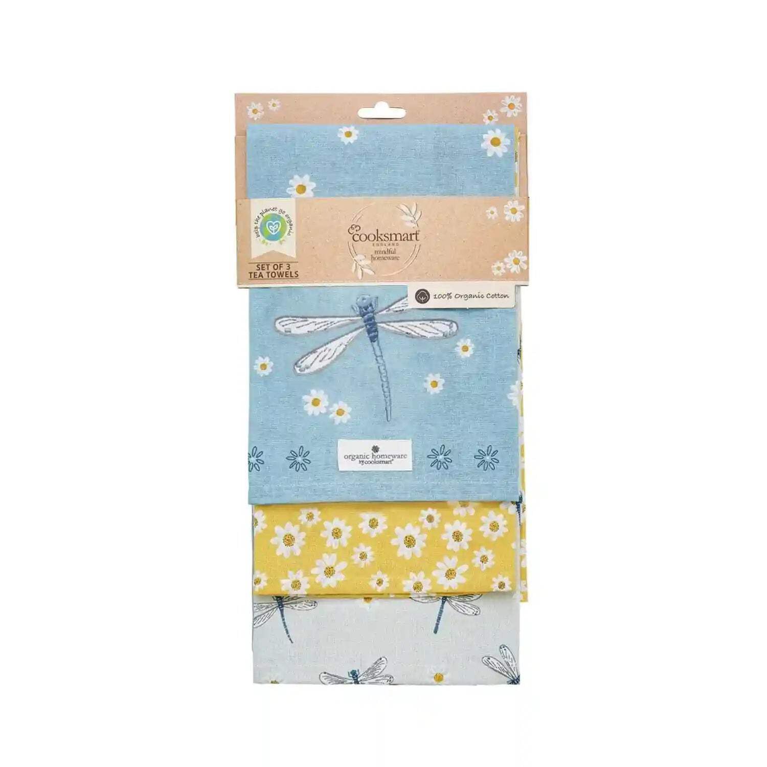 Cooksmart English Meadow 3 Pack Tea Towel