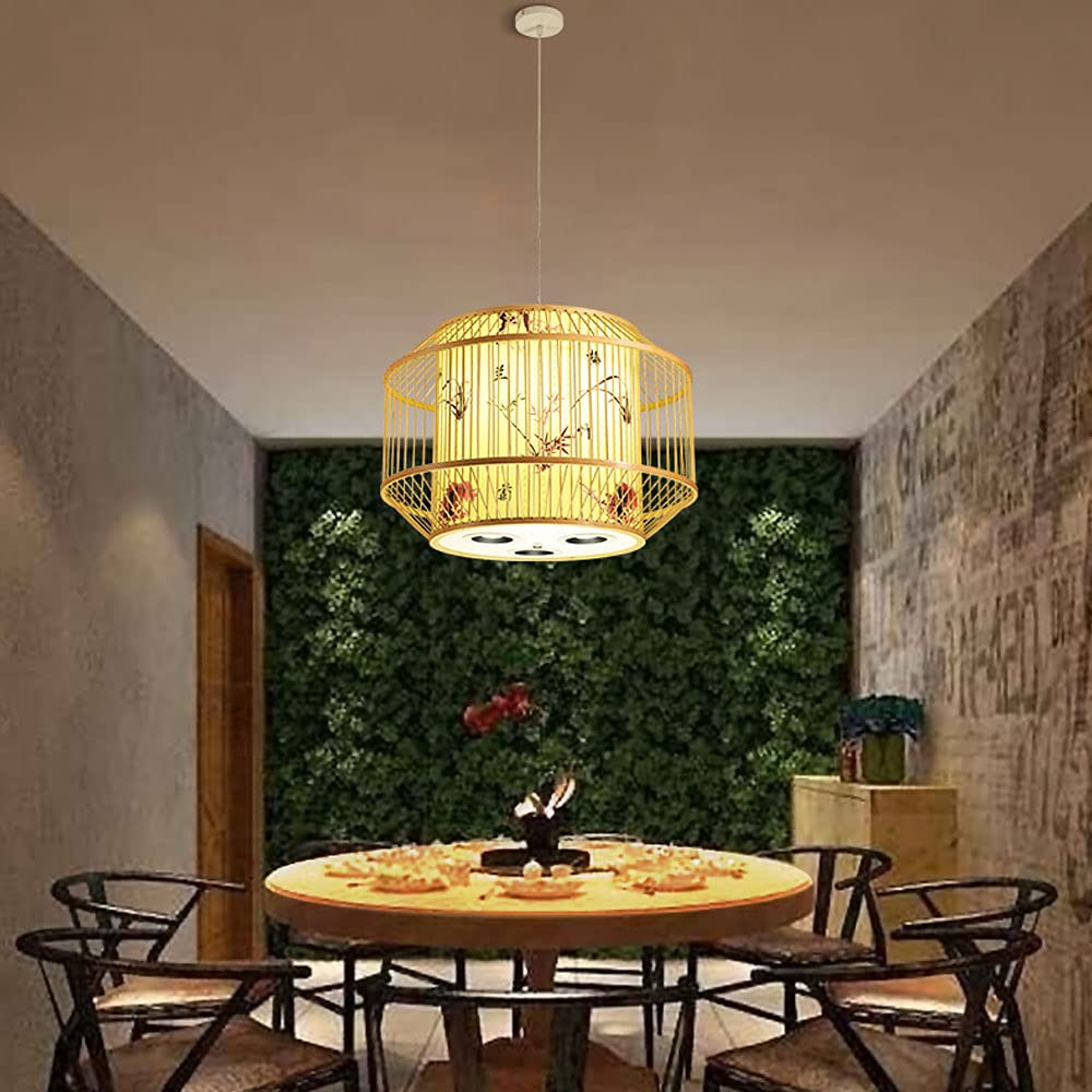 Lámpara colgante de bambú para cocina, Isla de cocina, cesta de ratán, pantalla de techo, cúpula de mimbre, pantalla de lámpara, decoraciones colgantes