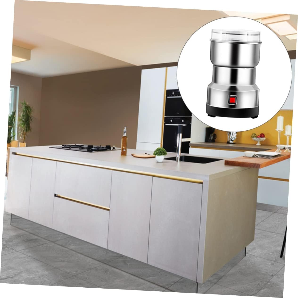 Electric Powder Grinding Machine Miller for Spice and Beans Ergonomic Design with Transparent Cover for Easy Operation for Home Use Voltage