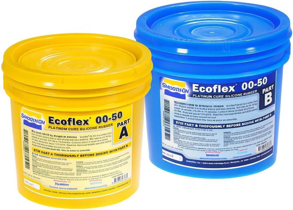 Ecoflex 00-50 Platinum Silicone Rubber 2 Gallon Kit - Super Soft Shore 00-50 Translucent Silicone for Molding, Prosthetics, FX and Animatronics - 1A:1B Mix Ratio