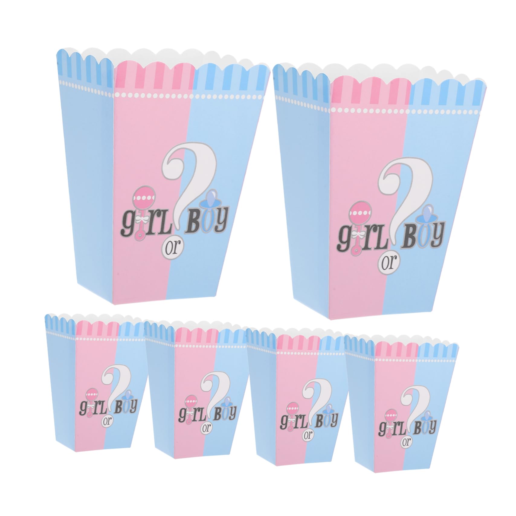 Alipis 6pcs Reveal Popcorn Boxes Set Large Popcorn Containers Night Shower Decorations