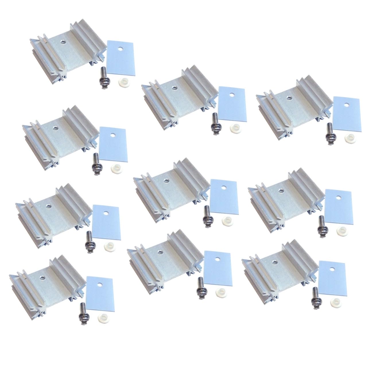Dissipatore Argento Alluminio di 40 per Calore Pezzi Transistor