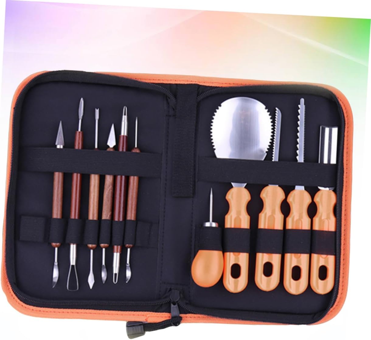 12pcs Pumpkin Carving Set Professional Sculpting Tools for Halloween Decor Handles Create Detailed Designs Ease