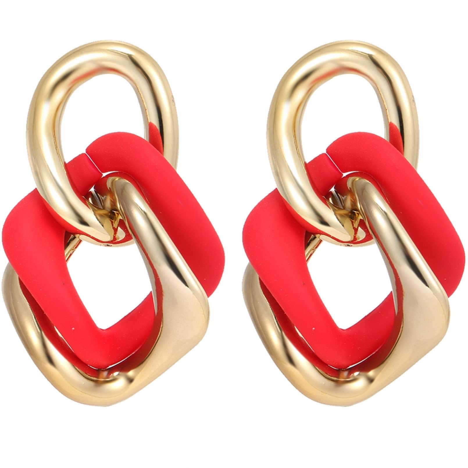 Boucles d'oreilles géométriques ronds multiples en or et argent - 2