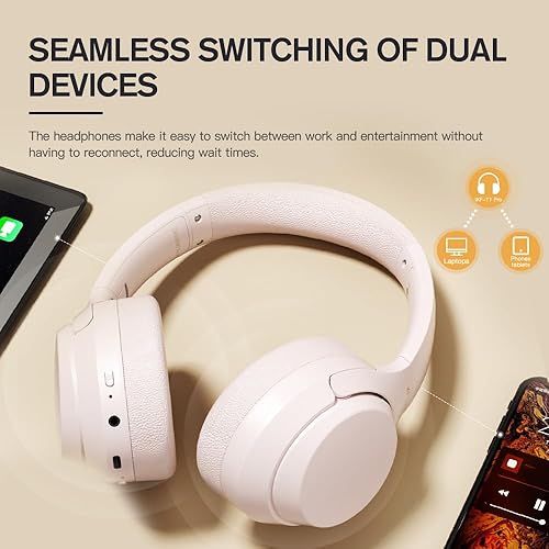Miniatura 4 de iKF -T1 Auriculares inalámbricos con cable Pro-Wireless Auriculares Bluetooth con cancelación de ruido Sonido estéreo de graves 100 horas de uso