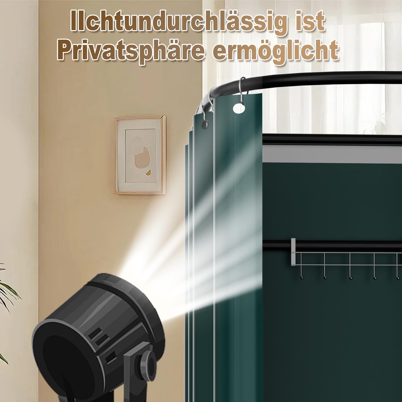 Umkleidekabine Freistehend, U-Form Bewegung Spur Umkleideraum, Bodenstehende Tragbarer Sichtschutz, Schattierung umkleide Öse Eisenhalterung, für Büro Einkaufszentrum