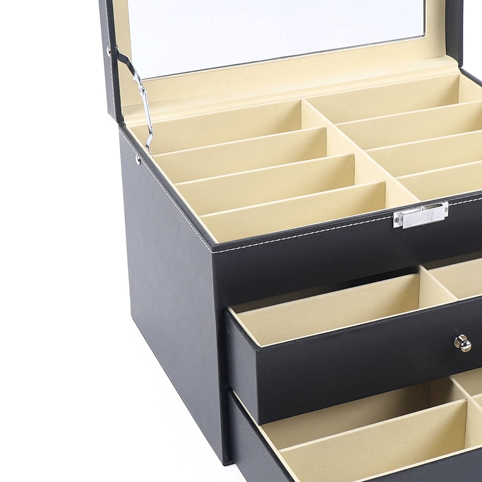 3 warstwy 24 okulary duży stojak na okulary przeciwsłoneczne pudełko do przechowywania organizer etui na okulary prezentacja etui do przechowywania okularów mieści okulary przeciwsłoneczne do