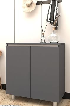 Simon Handleless Shoe Rack And Multi-Purpose Cabinet (ANTHRACITE)