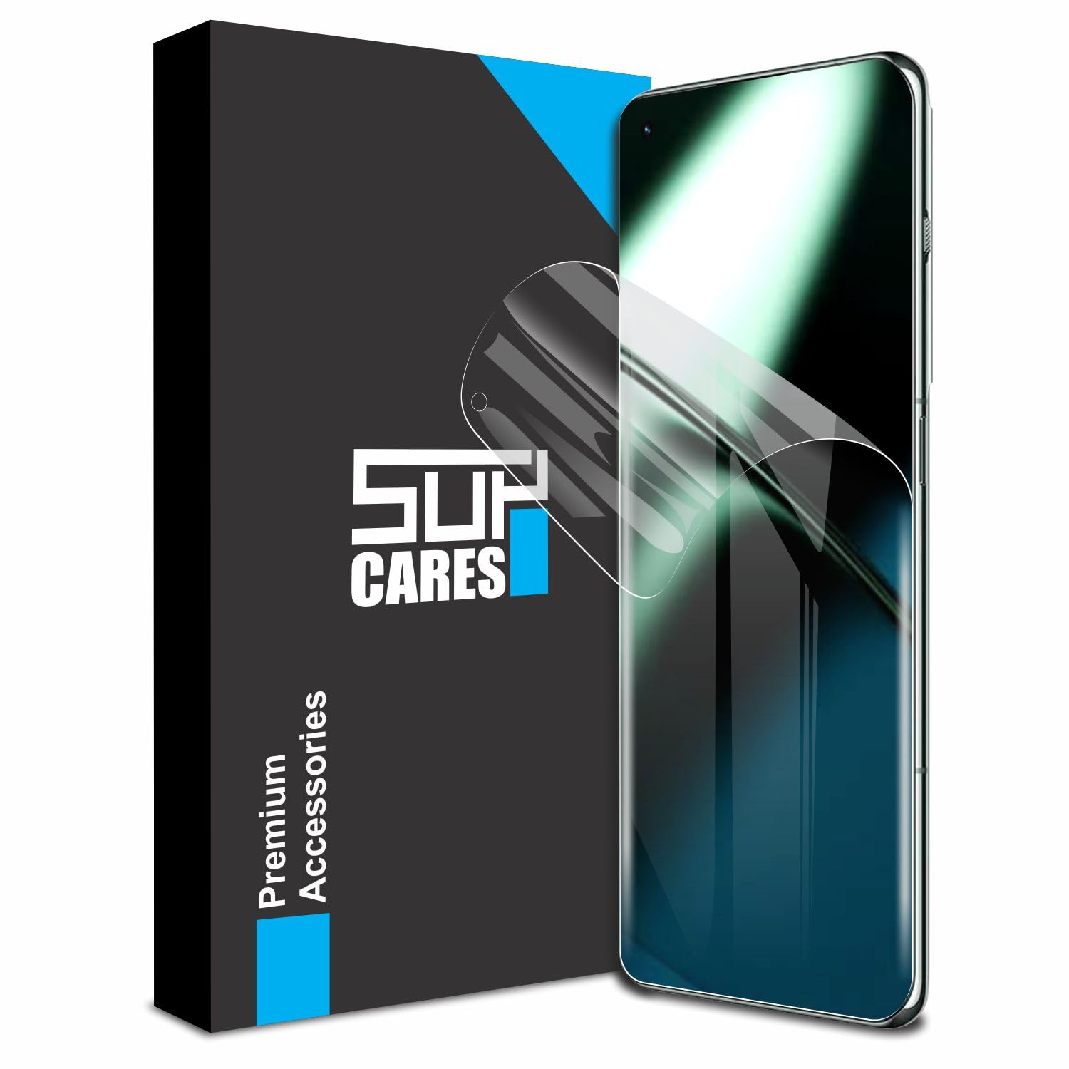 SupCares TPU Unbreakable Membrane Screen Protector for Oneplus 11, OnePlus 10 Pro and OnePlus 9 Pro (6.7 Inch) With Easy Self Installation Kit | Fingerprint Working | Edge to Edge Coverage-image-38