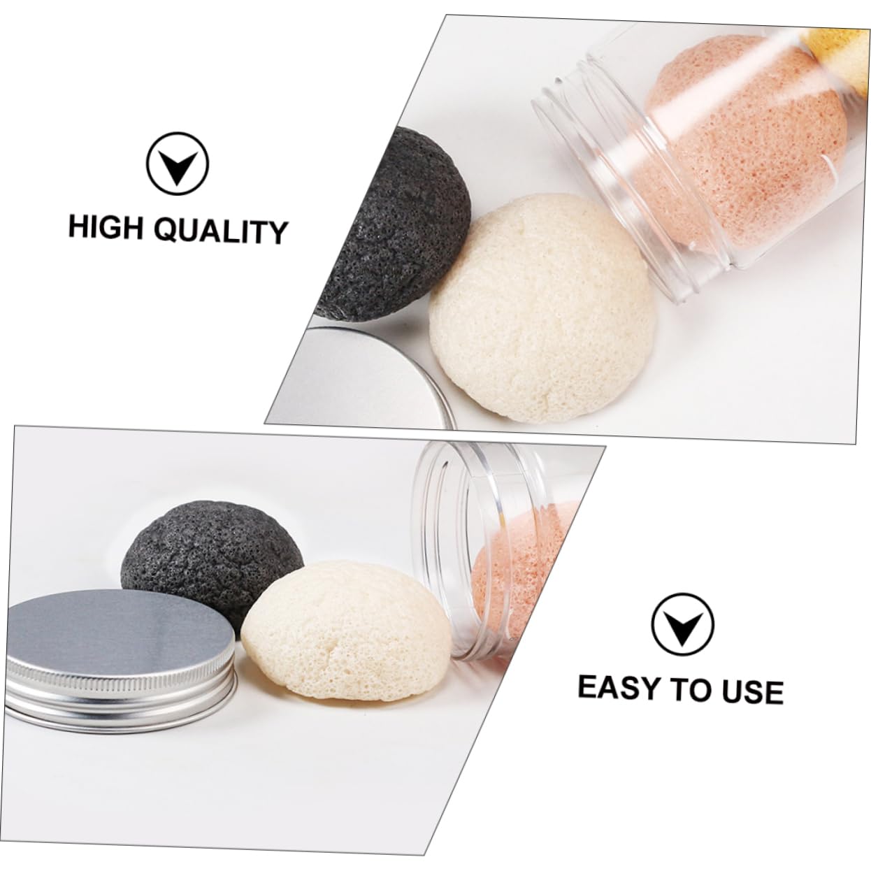Housoutil Piezas Lavado De Cara Bocanada De Cuerpo Esponja De Maquillaje Bocanada De Cara Esponjas Faciales Naturales De Esponja Facial Natural Bocanadas Limpio