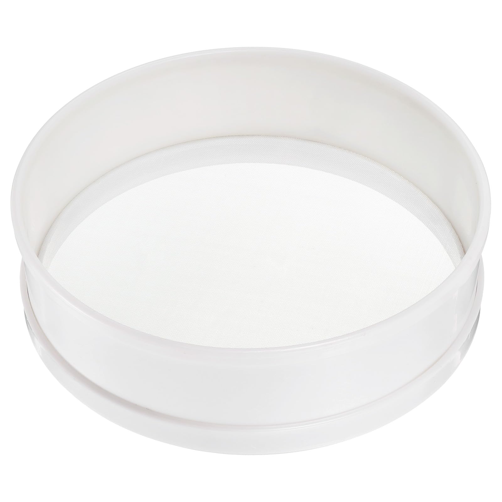 uxcell Tamiz de harina de acero inoxidable, tamiz redondo de malla 50 de 8 pulgadas, tamiz de harina, mini malla fina para hornear pan de pasteles, color blanco