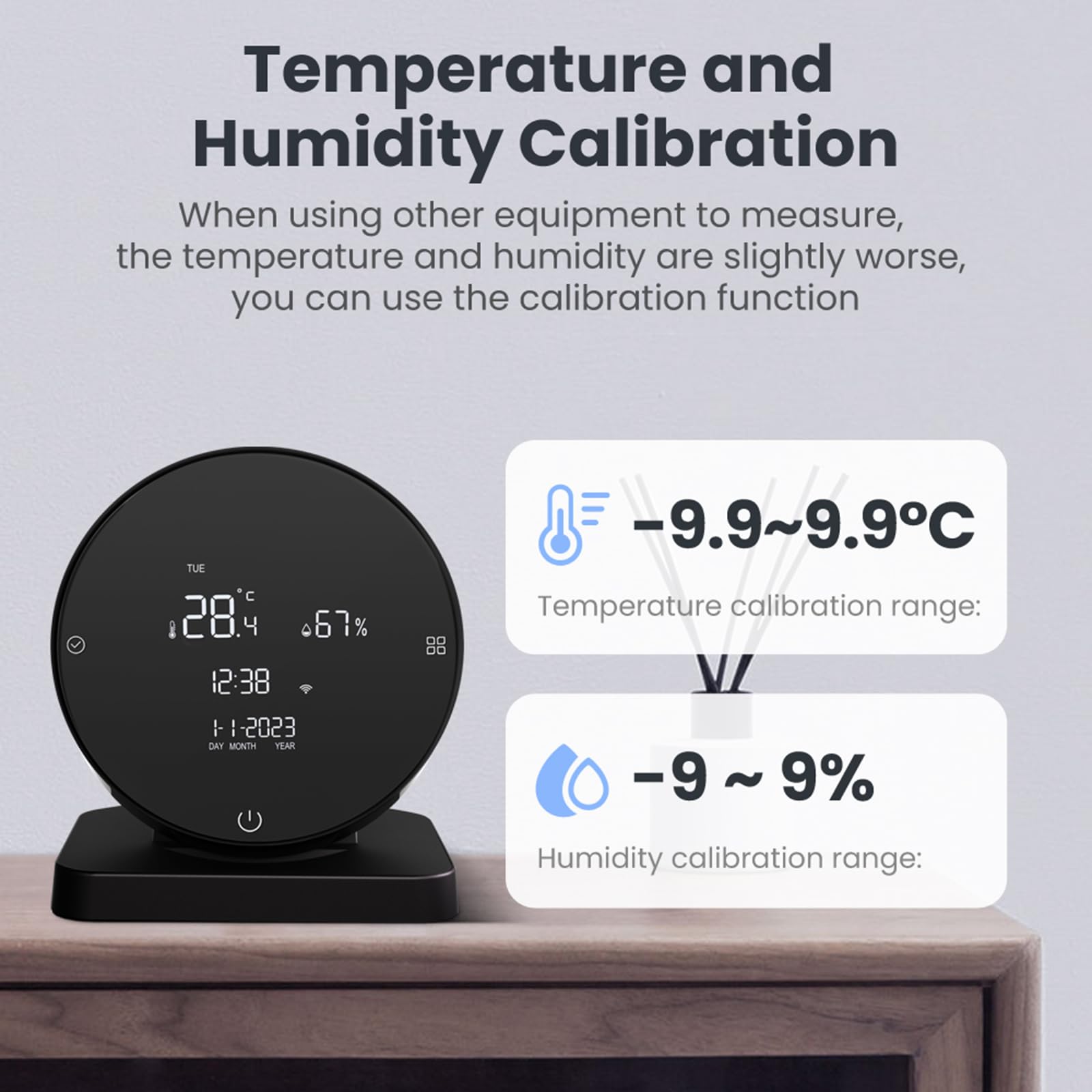 WiFi Digitale Temperatura Interna e Igrometro Display LCD Igrometro Universale Termometro Monitor per Serra Domestica Remoto con Sensore Timer Compatibile con Alexa e Google