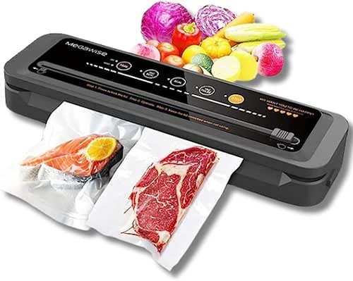 MegaWise Powerful and Compact Vacuum Sealer Machine One-Touch Automatic Food
