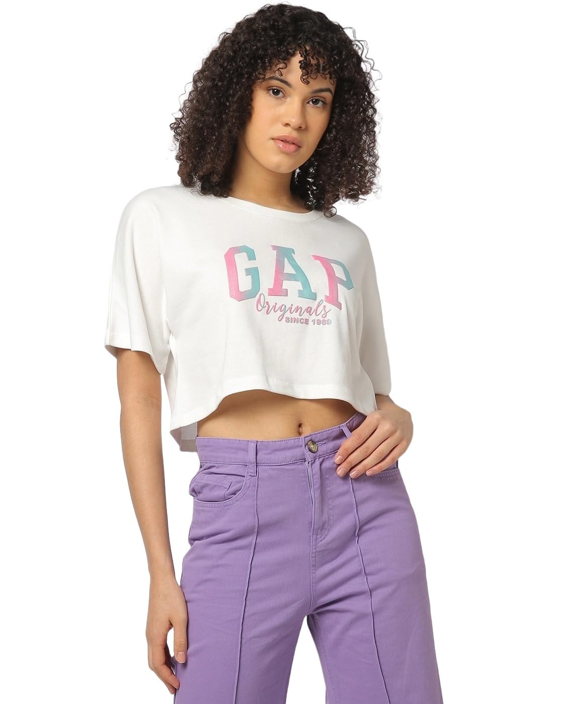 gap Women’s Loose Fit Graphic Print Short Sleeved Round Neck T-Shirt-picture-50