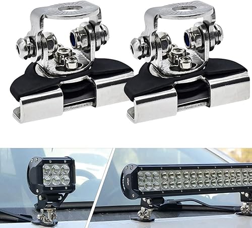 Miniatura 2 de DriSentri Soporte de montaje de barra de luz LED, soporte de montaje de barra de luz LED, soporte de montaje de luz de trabajo, base universal para