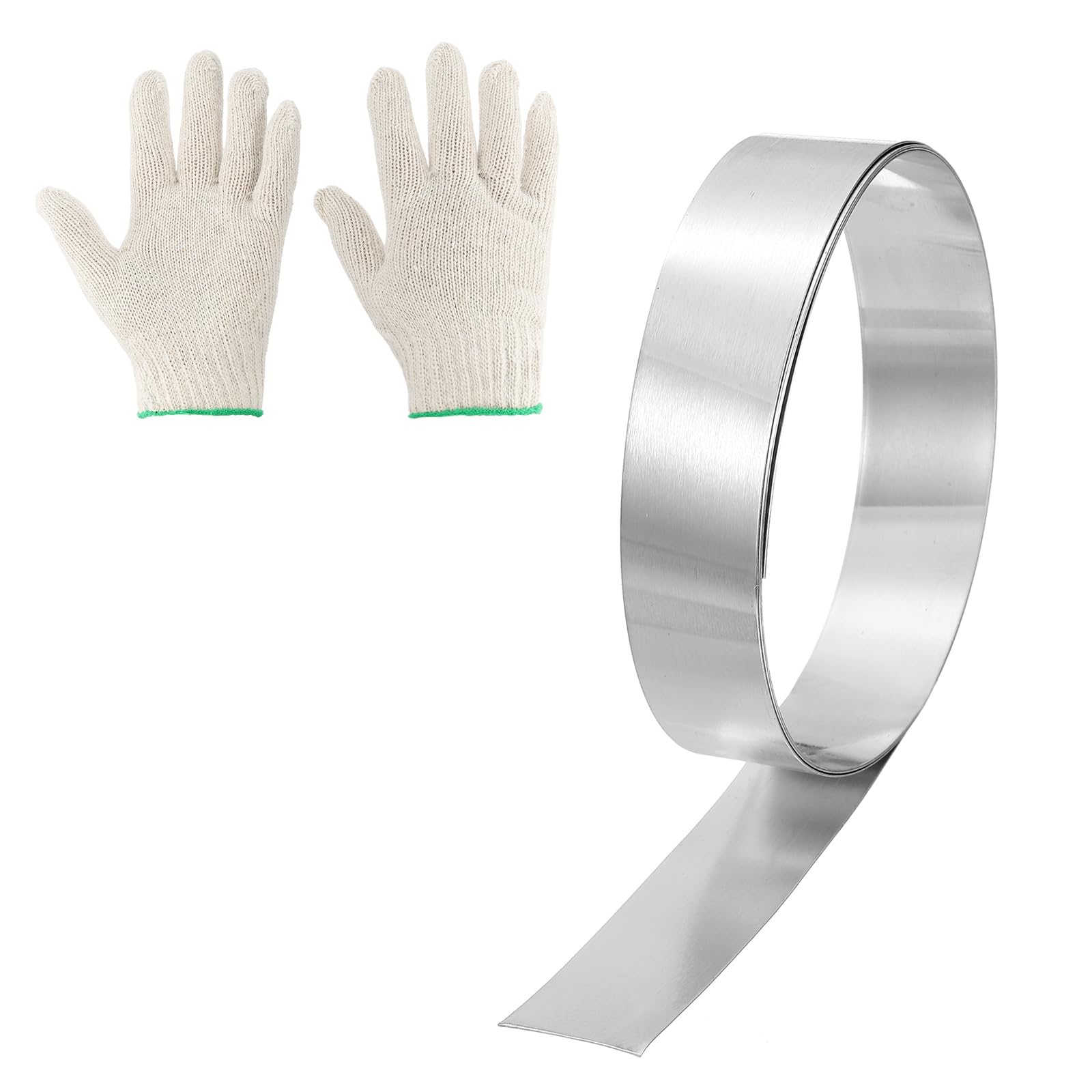 sourcing map Aluminum Flashing Roll, 0.8" x 3.28ft Roof Flashing Metal Strip Sheet Roll 1.2mm Thick with Gloves for House Repair Sealing Window Door