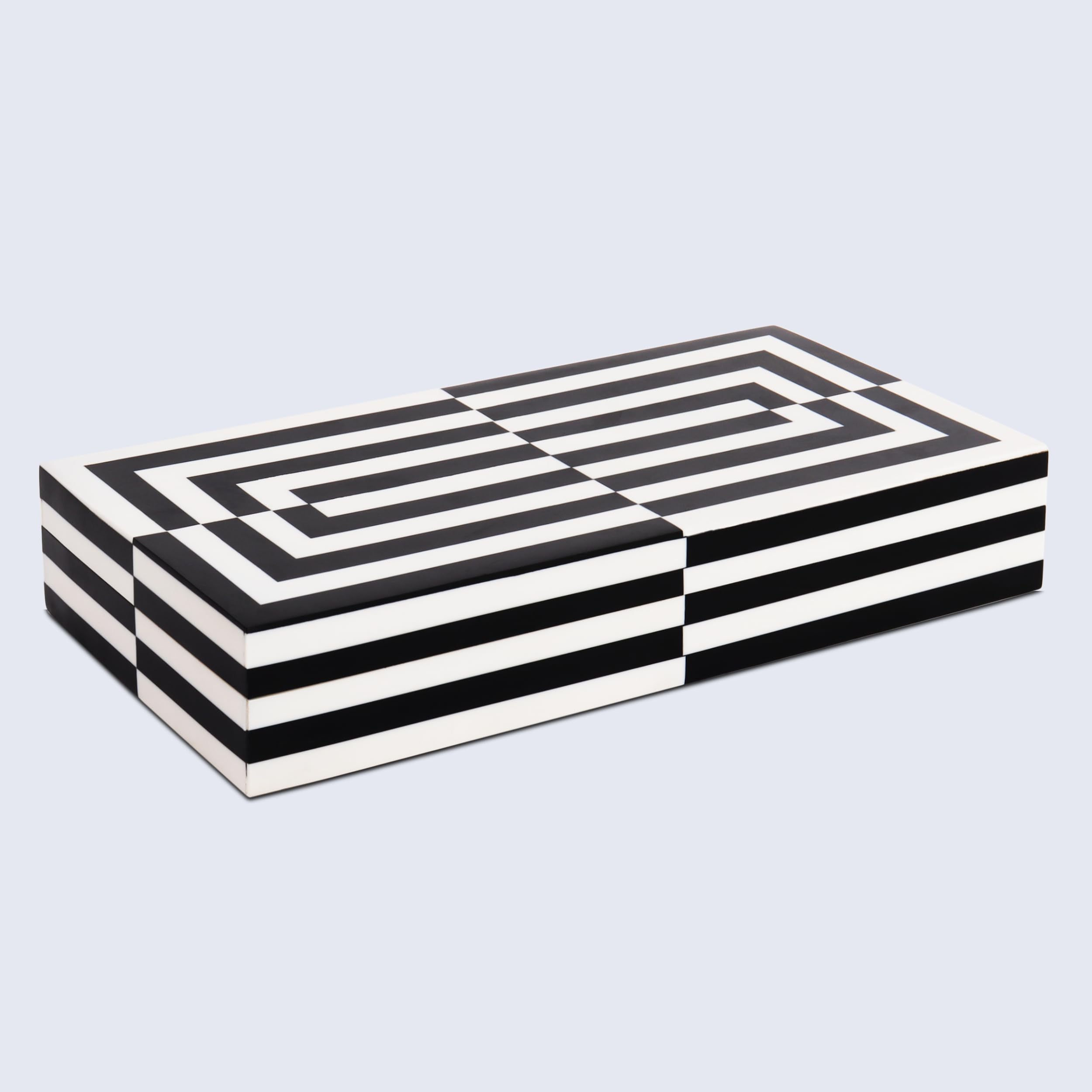 Handicrafts Home Caja de almacenamiento decorativa grande de 12 x 6 pulgadas, caja organizadora de mesa de café, decoración moderna del hogar, caja de recuerdos de recuerdo, caja de almacenamiento de