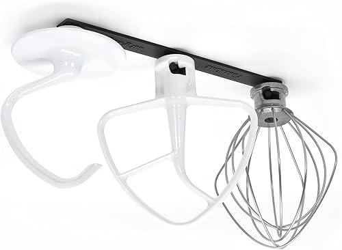 Mezclador de cocina con montaje triple  Triple ahorro de espacio  Organiza tu batidor de paletas planas, batidor de alambre, accesorios de gancho