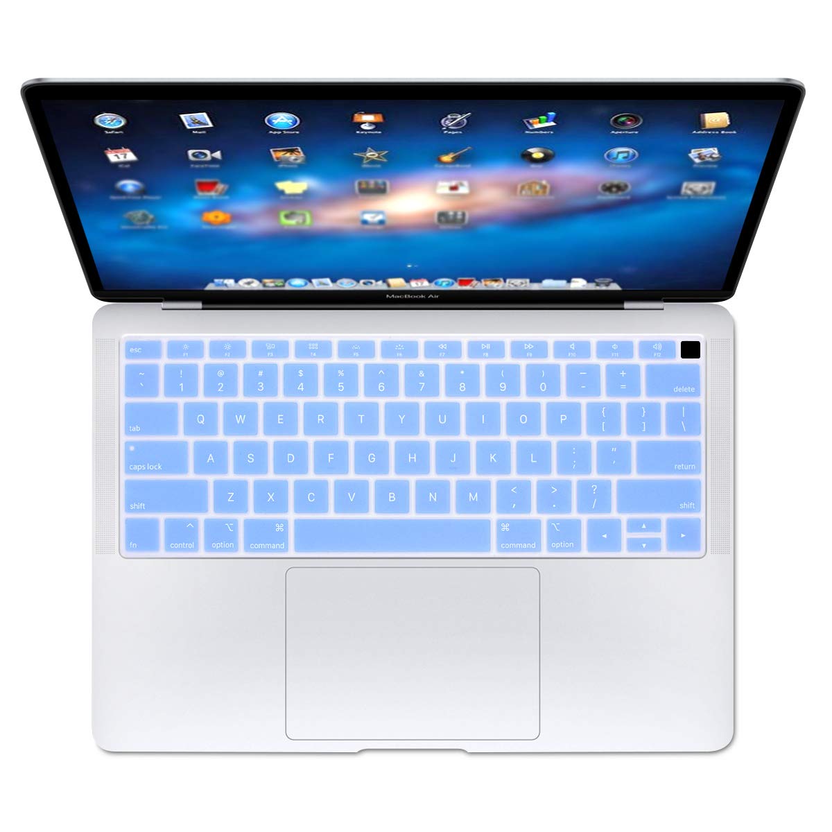 Se7enline Compatible with Macbook Keyboard Cover Skin for Mac Neo & Air 13/15 & Pro 14/16 inch (M5 M4 M3 M2 M1 A18 Pro) 2026/2025/2024/2023/2022/2021 Silicone Waterproof Dustproof EU Layout,Black — view 36