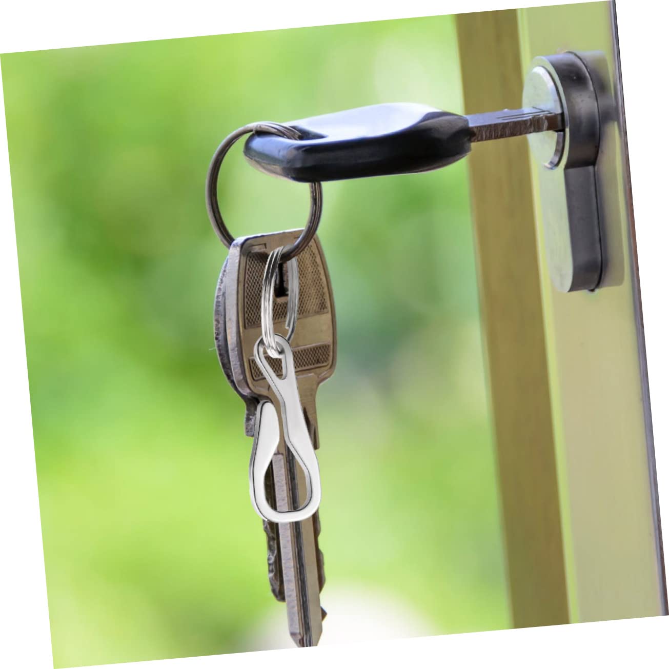 BESPORTBLE Portachiavi Moschettone Chiave Moschettone per Chiavi Fibbie Esterne in Argento Gancio per Auto Ganci per Auto Clip per Chiavi Silver Acciaio Inossidabile