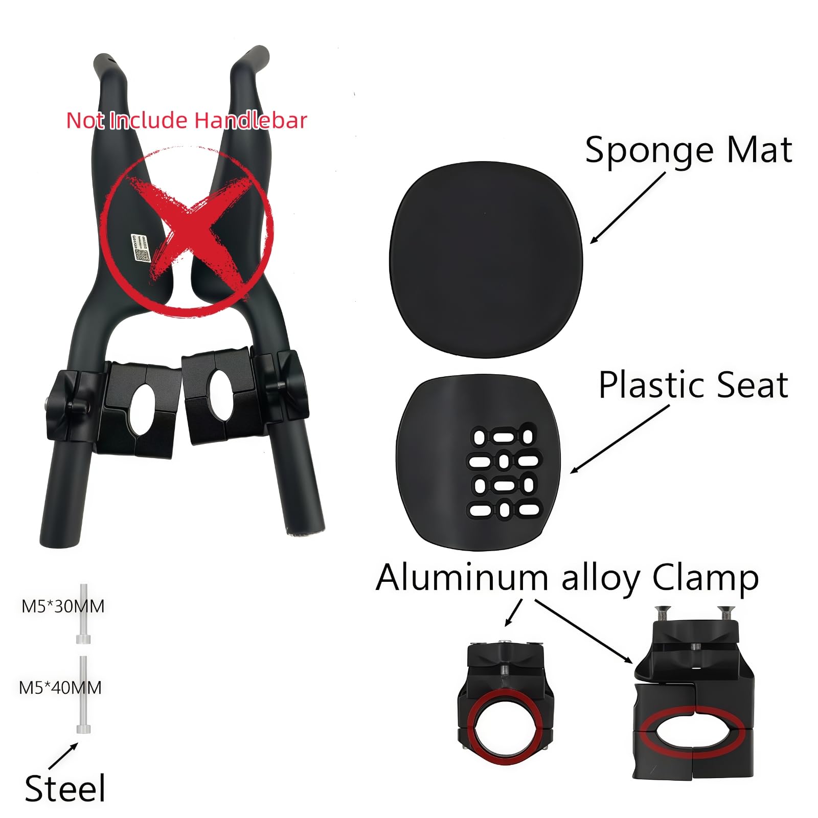Amazon.co.jp: Bike TT エアロハンドルバークランプキット、カーボン