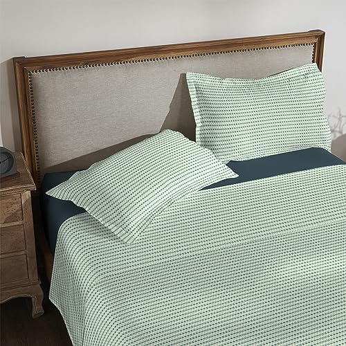 Image of myTrident Shades of Comfort King Bedsheet Sets,180 TC, 100% Cotton bedsheet for Double Bed, Nickle