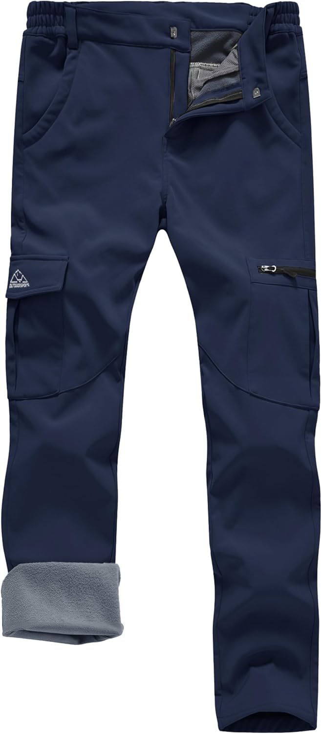 Rdruko Womens Waterproof Softshell Trousers Winter Warm Fleece Lined Casual Cargo Pants for Walking Hiking Skiing Outdoor Work Rdruko Womens Waterproof Softshell Trousers Winter Warm Fleece Lined Casual Cargo Pants for Walking Hiking Skiing Outdoor Work