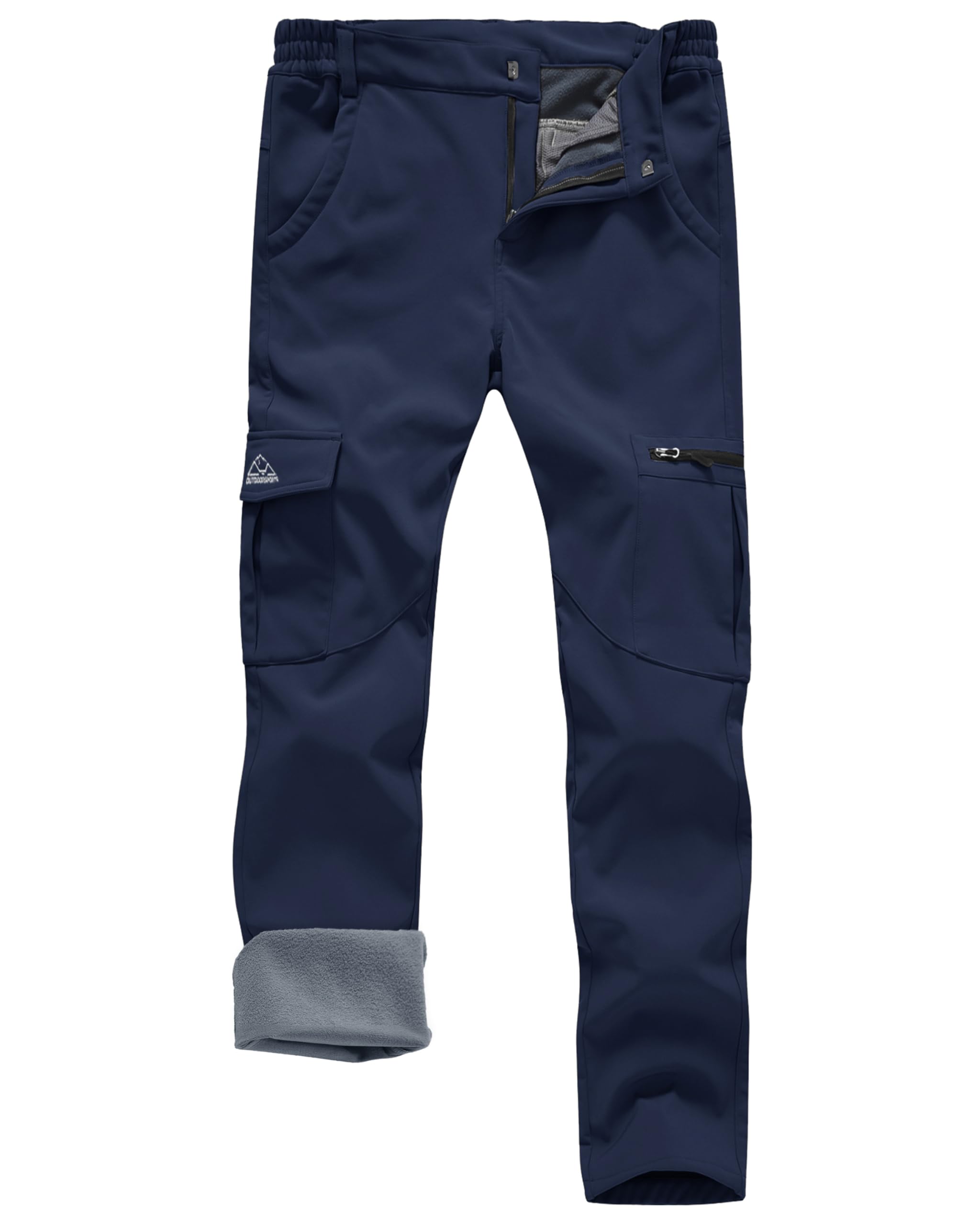 Rdruko Pantaloni cargo da donna foderati in pile, impermeabili, invernali, caldi, casual, per passeggiate, escursionismo, sci, lavoro all'aperto
