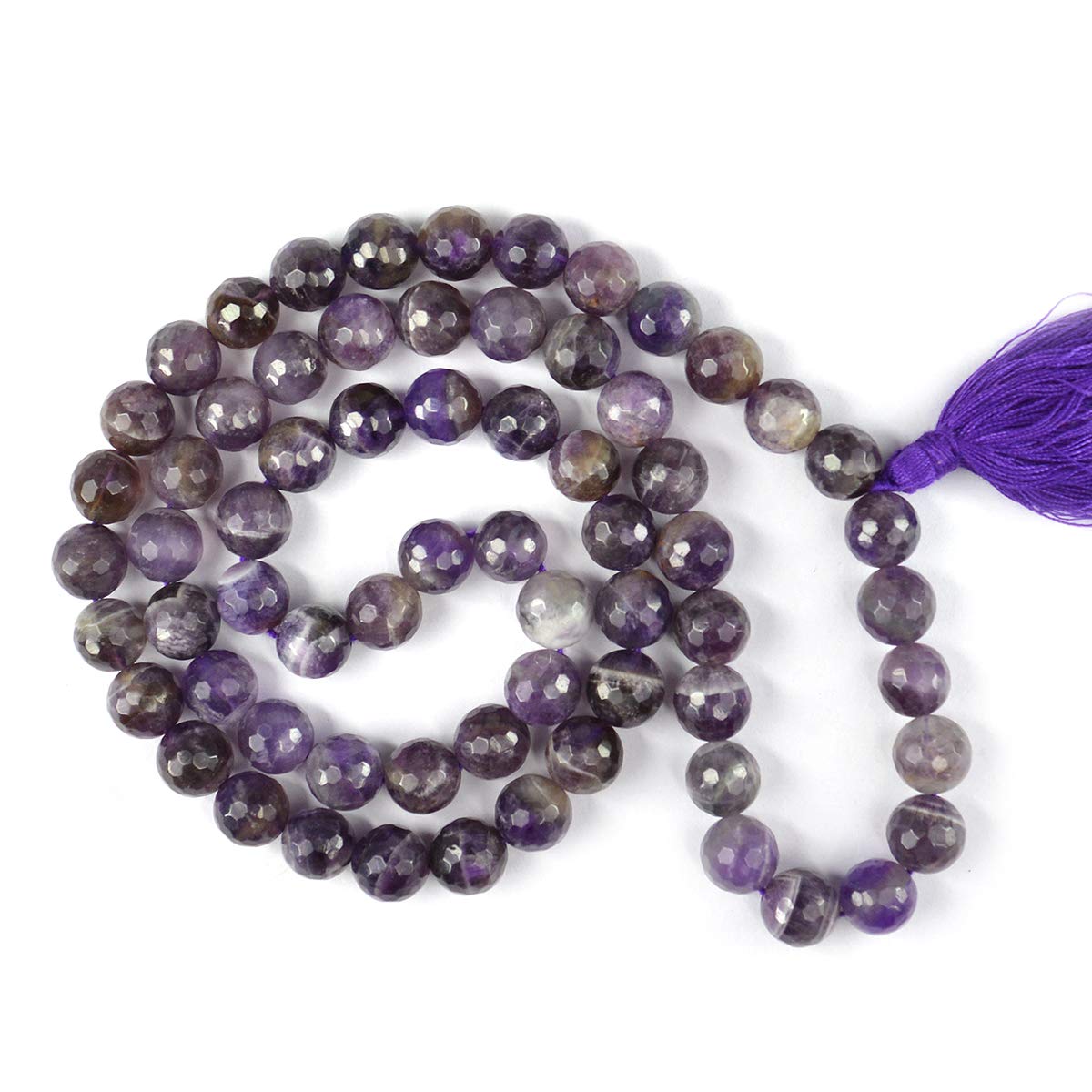 Reiki Crystal Products Natural Amethyst Mala Crystal Stone 10 mm Faceted/Diamond Cut Bead Mala for Unisex (B08X4BK7CY) Amazon Price History, Amazon Price Tracker