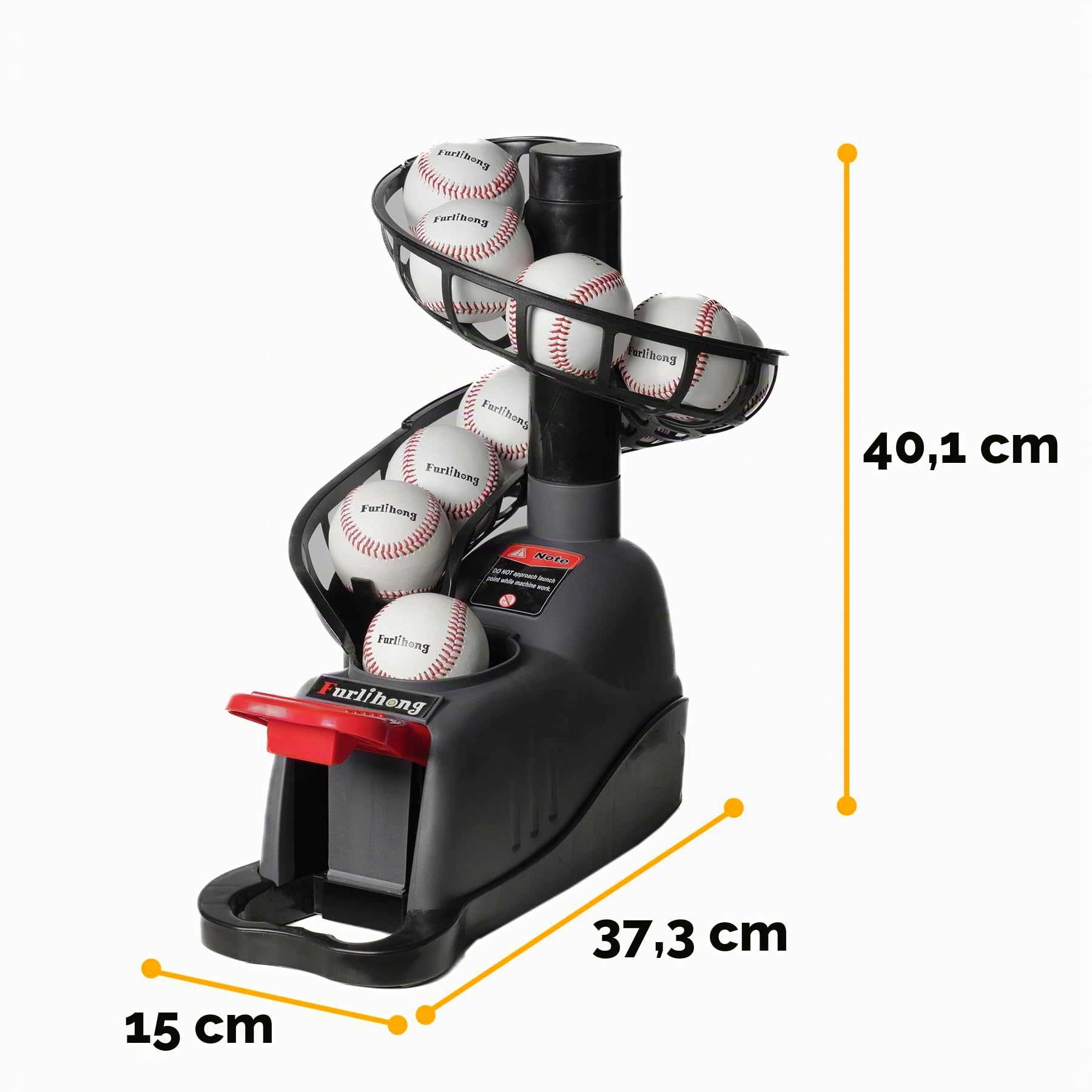 Furlihong 898BH Baseball Soft Toss Machine, Winkel verstellbar, Step On Paddel und Release to Launch, Keine Stromversorgung erforderlich, funktioniert mit Regulation Baseball