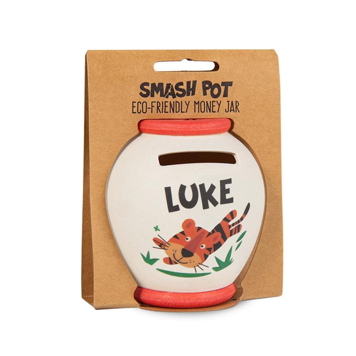 History & Heraldry Personalised Bamboo Smash Pot Money box (Luke)