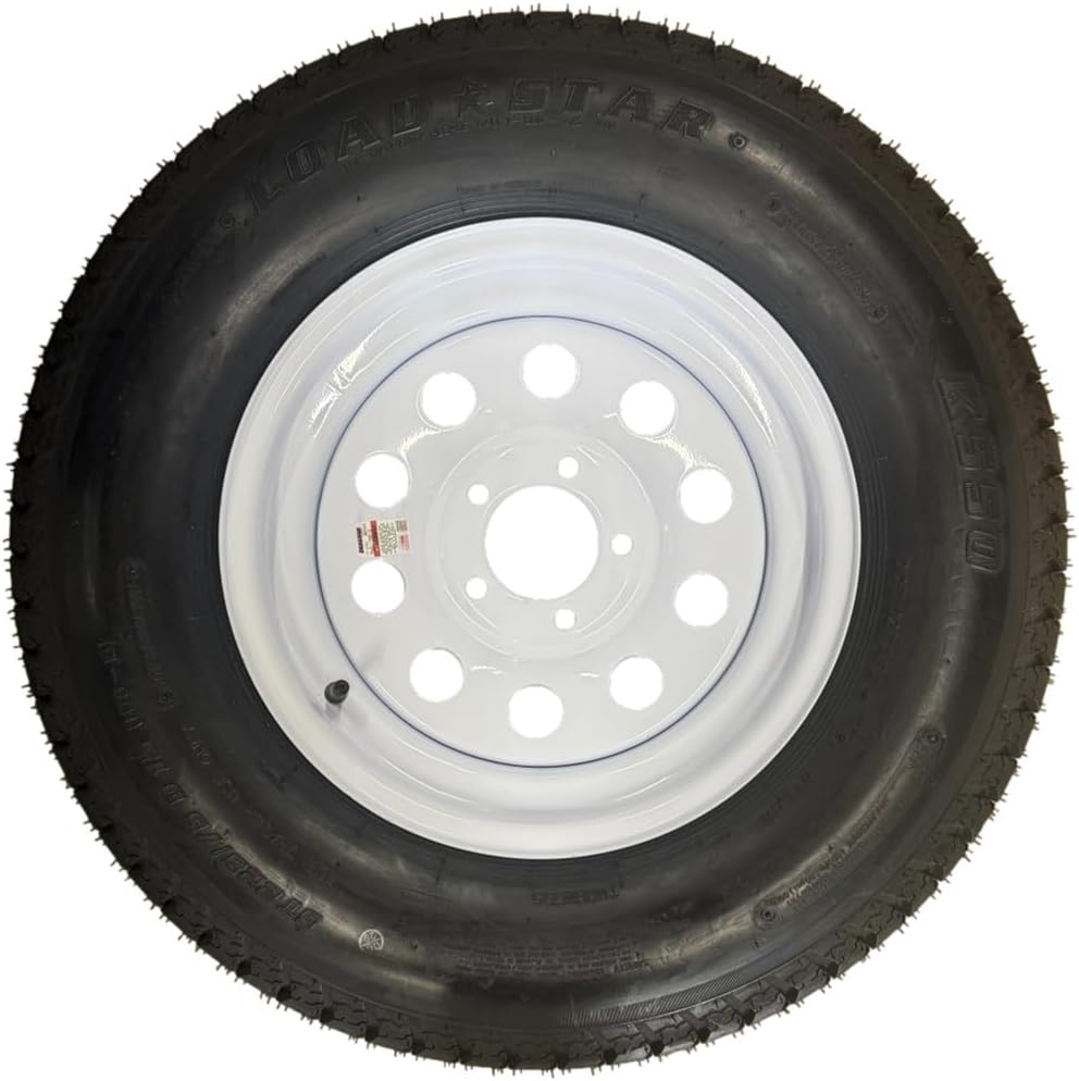 ST225/75D15 | Trailer Tire | White Mod | Load Range D | 5 on 4.5" Bolt Pattern