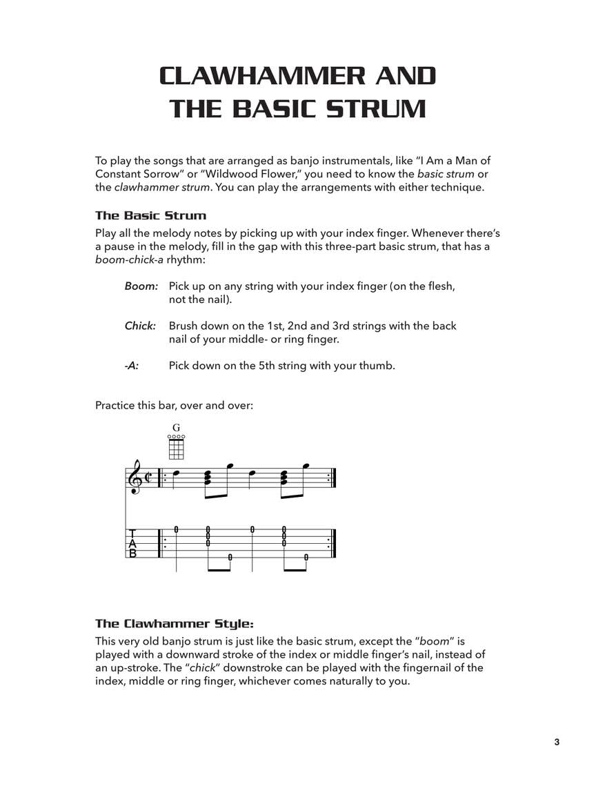 Simple Songs for Banjo. 40 Easy Songs to Play on 5-String Banjo.