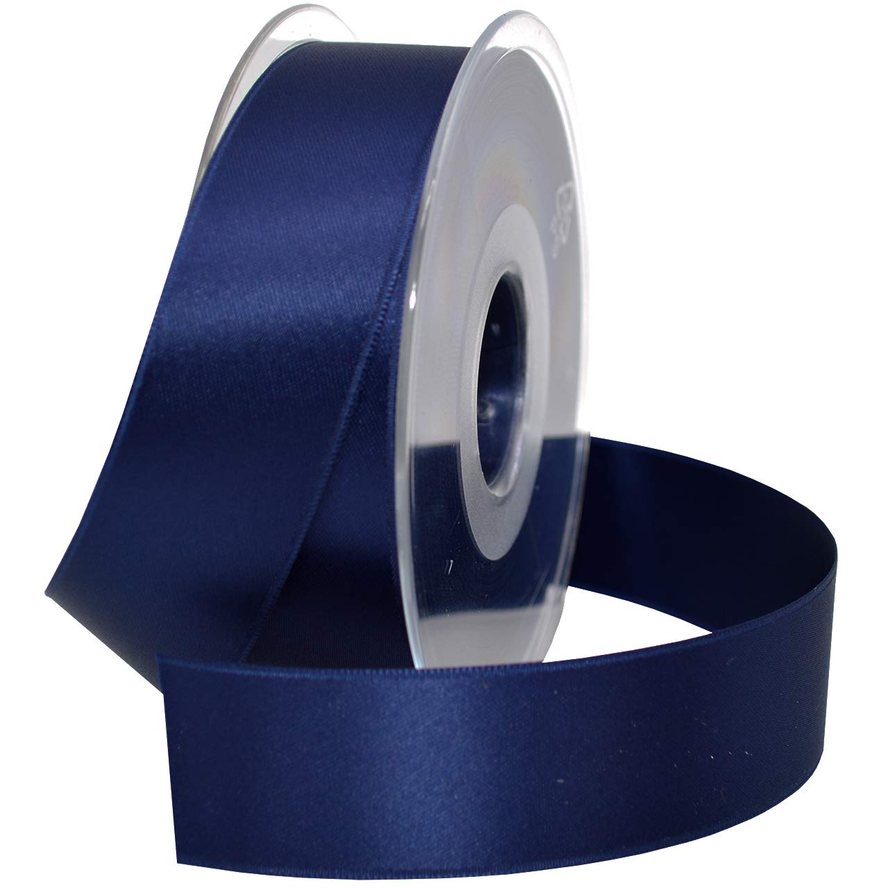 Ruban de satin de qualité supérieure Swiss 035 bleu marine pour finitions