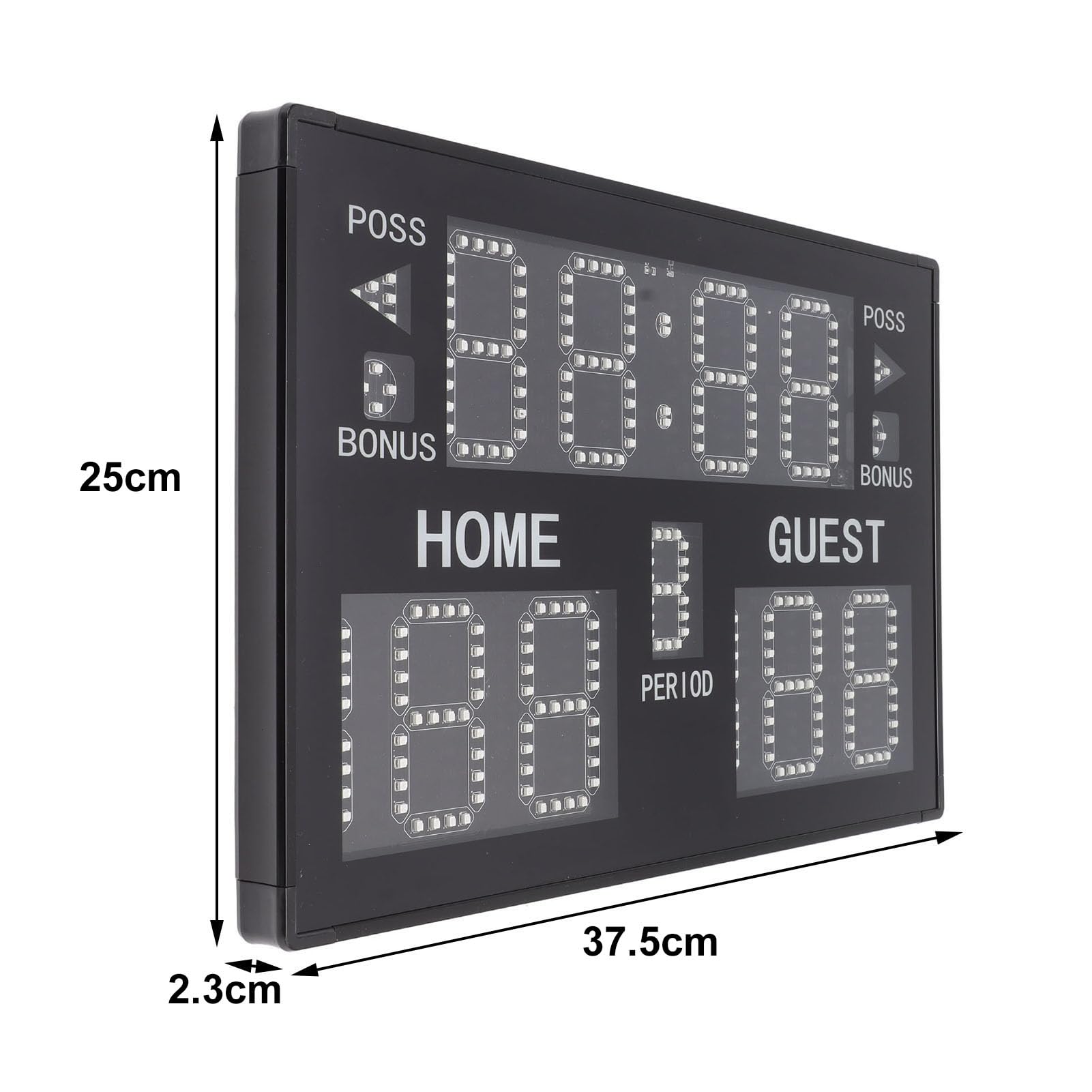 Elektronische Anzeigetafel für Sporttraining mit 11-stelligem LED-Display, Multifunktional für Basketball Volleyball Ringen, Indoor Tischanzeigetafel mit Countdown und Punkteanzeige
