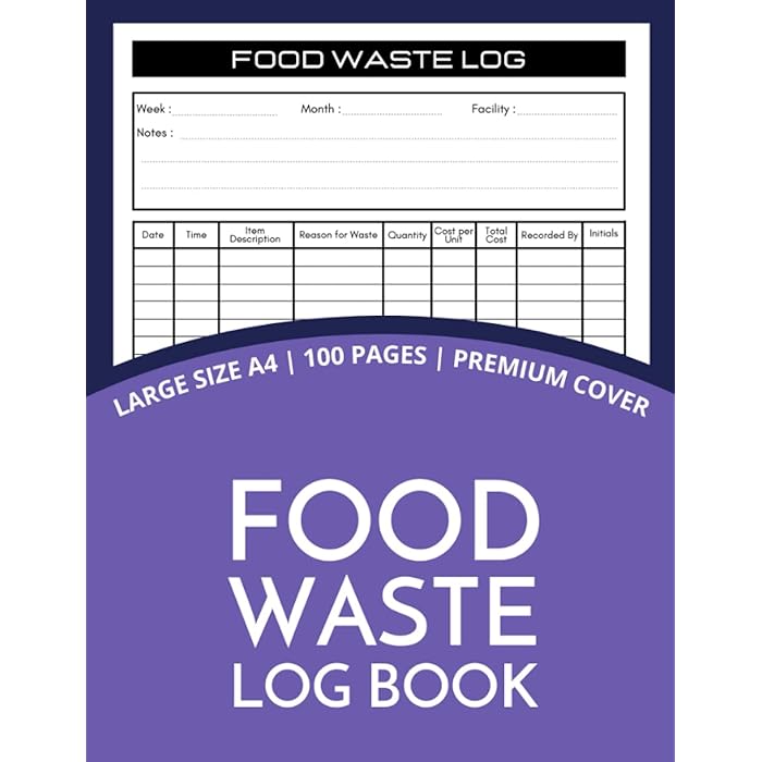 Buy Food Waste Log Book Food Waste Tracker & Food Wastage Record Book