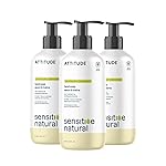 ATTITUDE Hand Soap for Sensitive Skin with Oat and Argan Oil, EWG Verified, Dermatologically Tested, Vegan, 16 Fl Oz (Pack of 3)