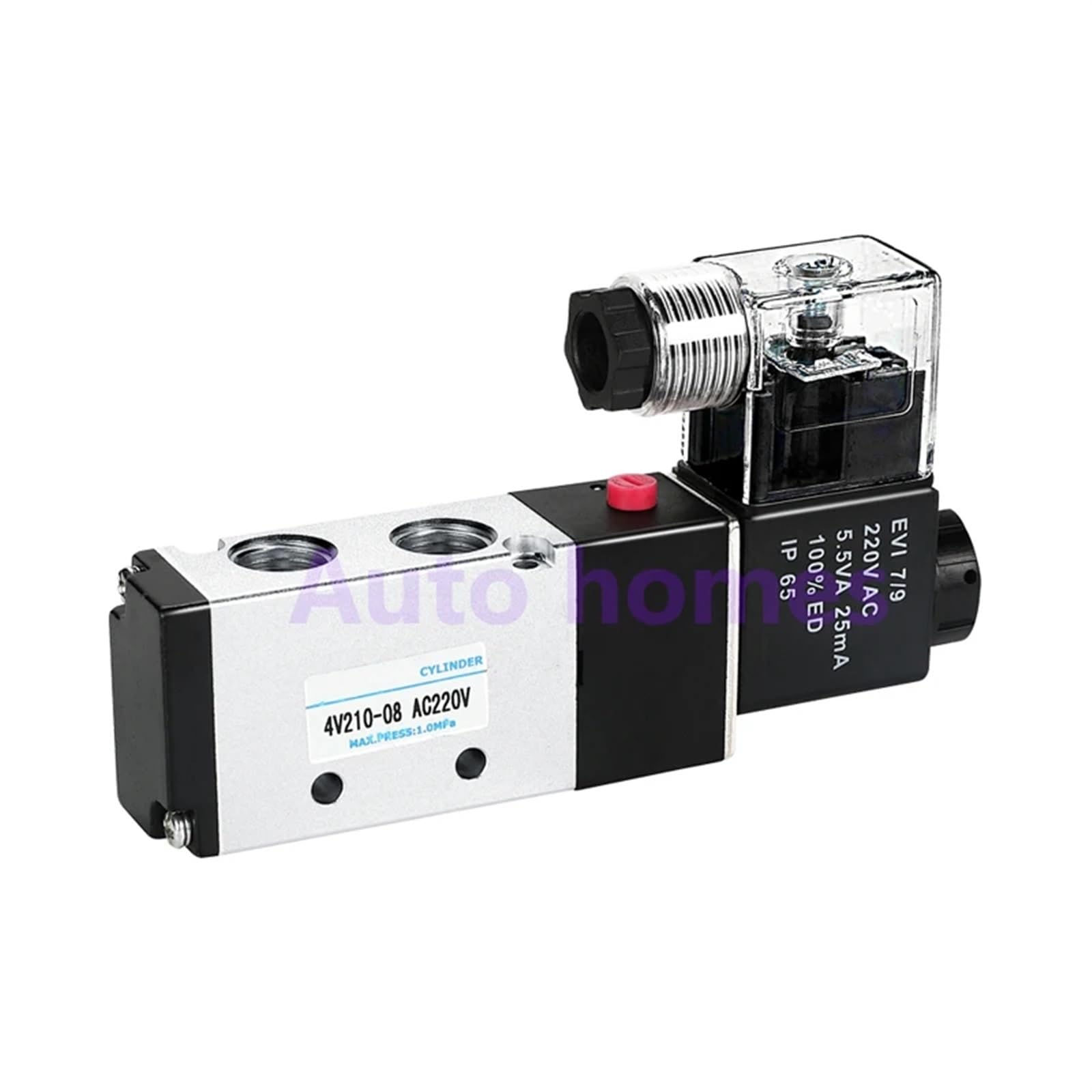 Válvula solenoide 5 vías 4V210-08 AC110V de control neumático para gas y reinicio