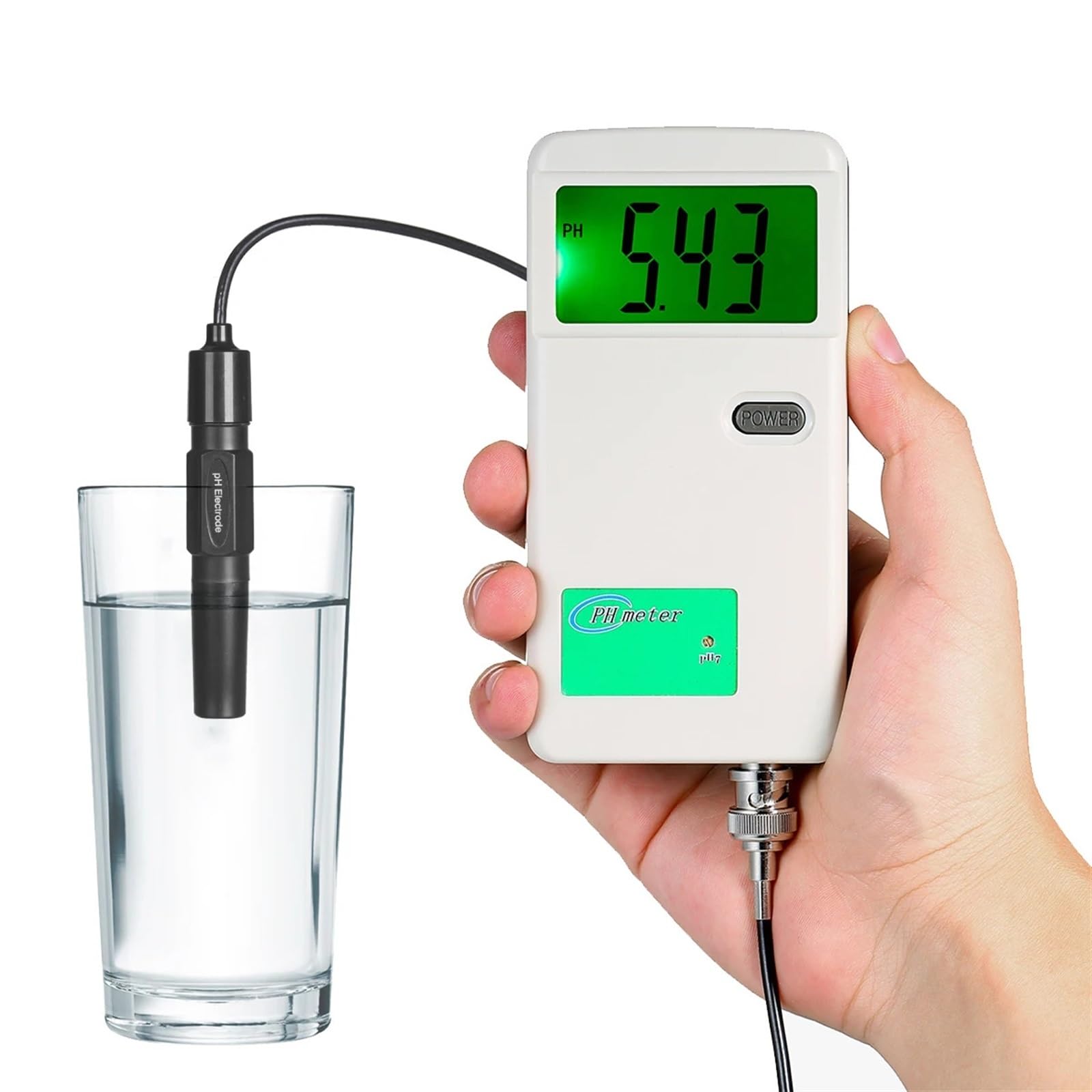 Misuratore di pH Tester di pH ad alta precisione digitale Display retroilluminato Tester di qualità dell'acqua Strumento for serbatoio di coltura idroponica for acqua potabile da laboratorio,Giardino