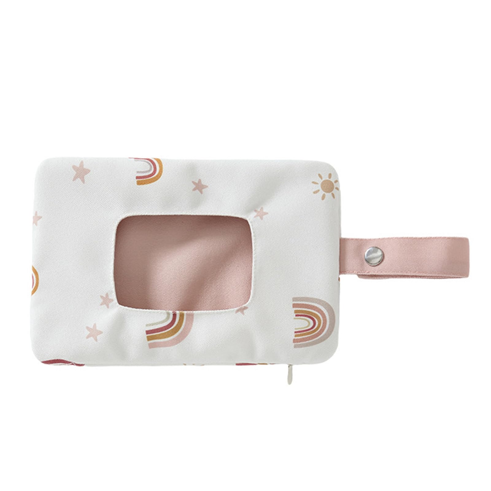 Wipe Pouch Dispenser Refillable Holder Cotton Wet Container with Hanging Strap Portable Wet Organizer