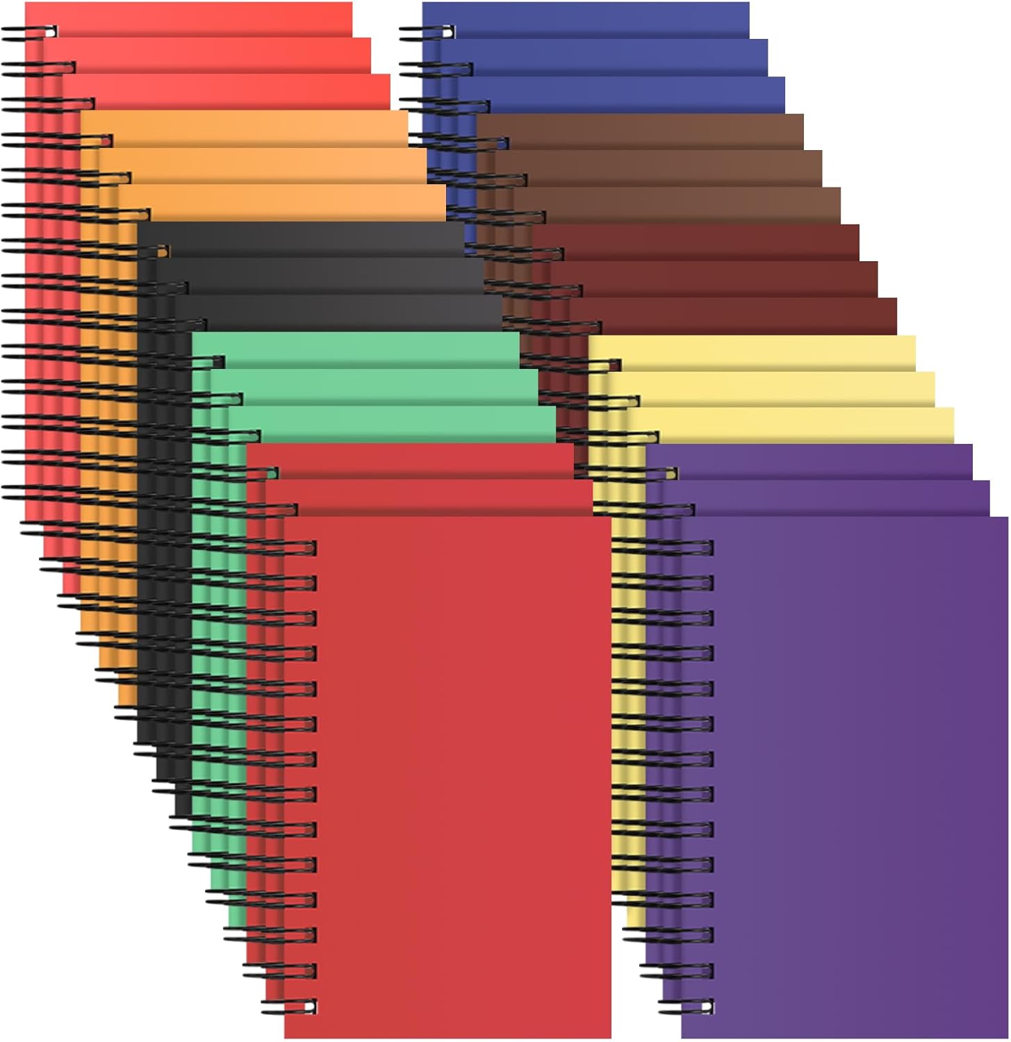 Sherr 60 Pack Small Pocket Notebook 3x5 Inch Mini Spiral Notebooks Bulk Colorful