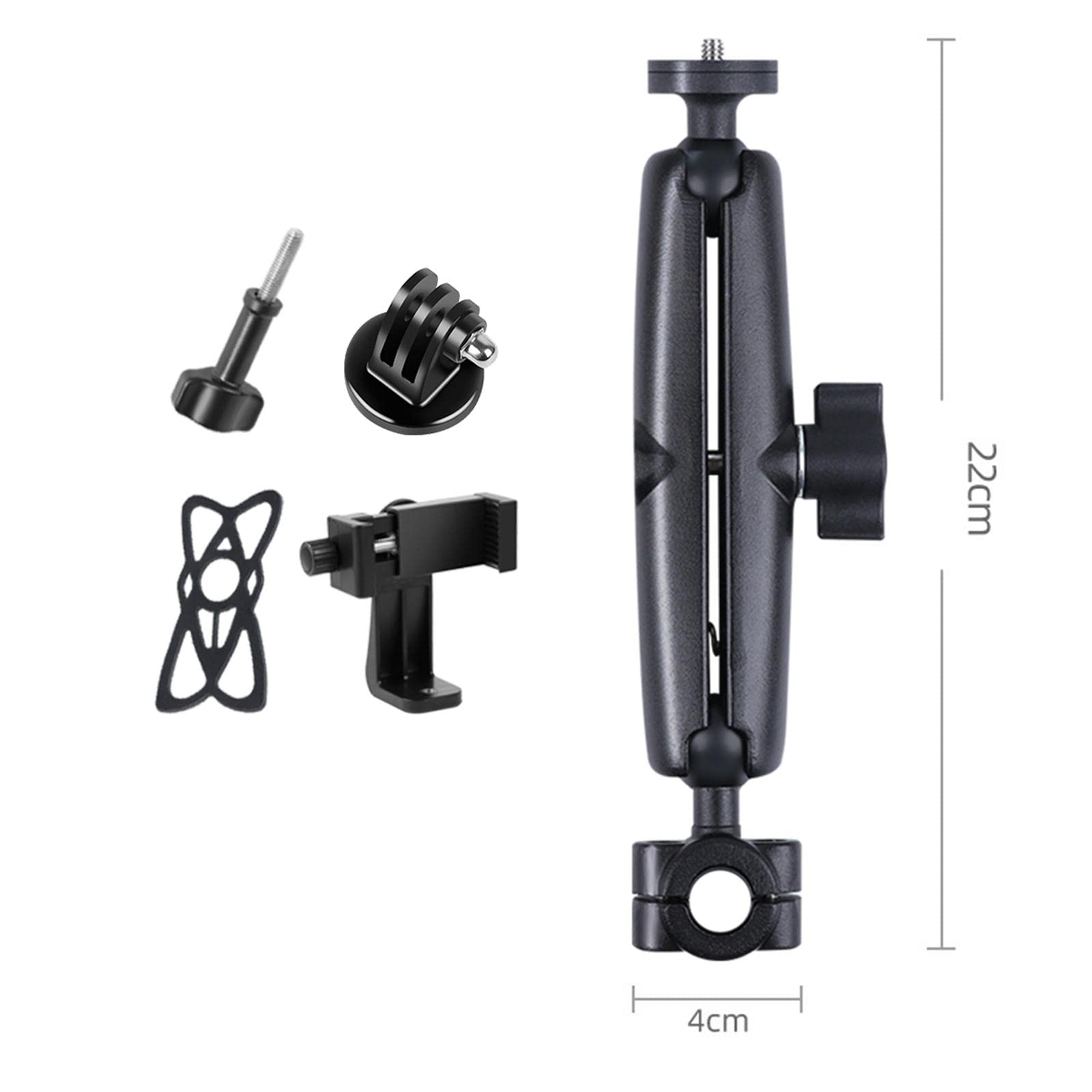 Support Car Mount Support Tablette Appuie-tête Pince Rotative Aluminium Alliage Ajustable 360 Degrés Adapté Aux Usages Routiers Prise de Vue en, 22x4cm