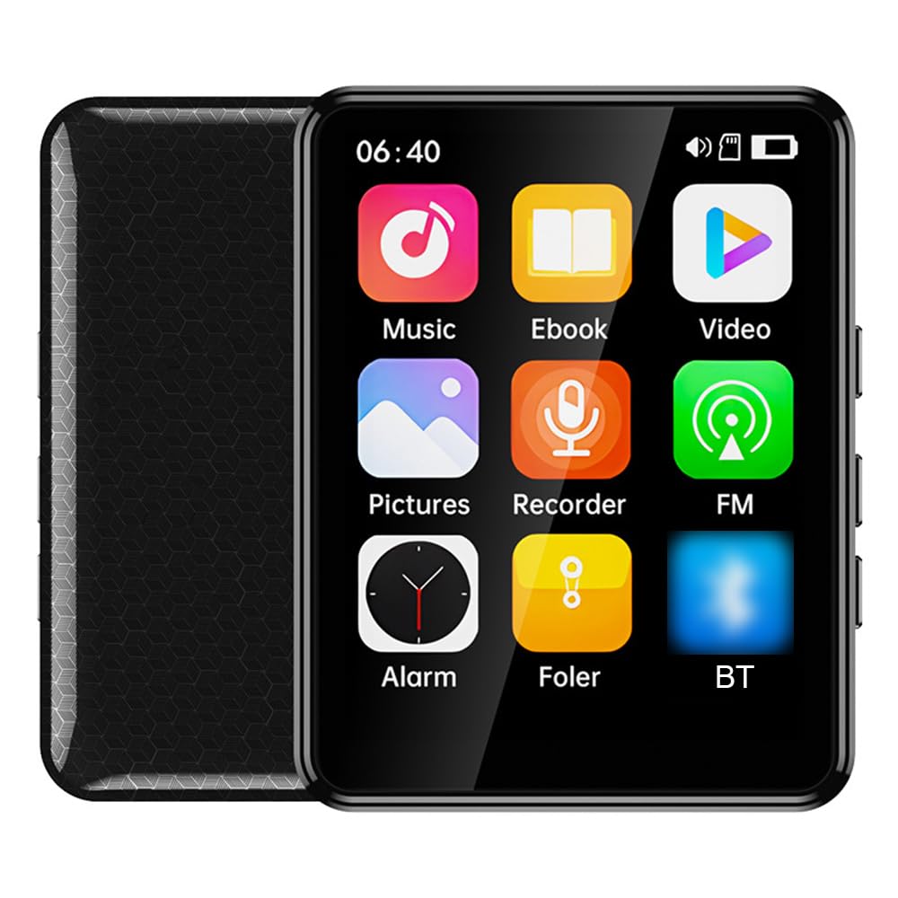 Lettore MP3 MP4 con Altoparlante integrato Espansione scheda TF Schermo completo Supporta la lettura di e-book e riproduzione video HD