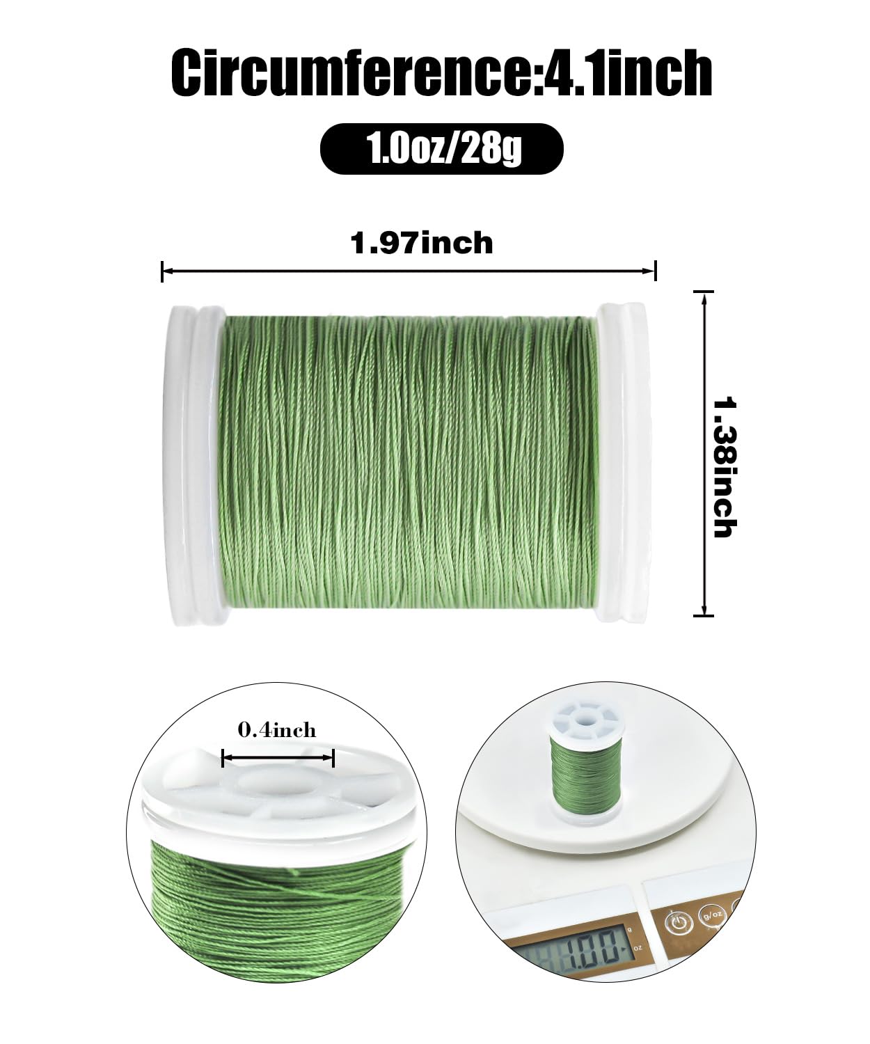 Hilo de tapicería extrafuerte, hilo para coser 8 colores, 218 yardas, hilo de nailon unido para el hogar, manualidades, máquina, bricolaje y cuero vaquero, colores brillantes